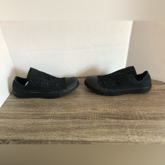 Converse Black Canvas Slip-On Sneakers - Picture 12 of 13